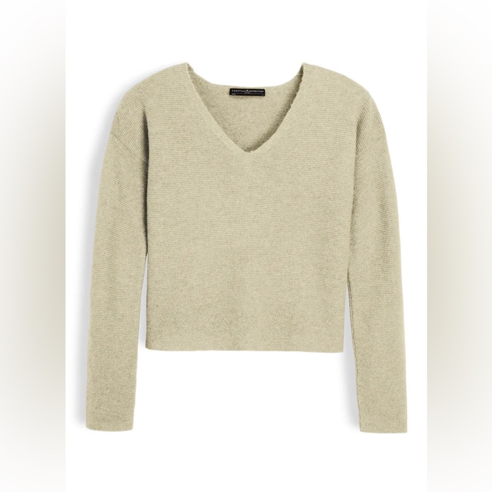 Peruvian Connection Links Luxe V-Neck Sweater